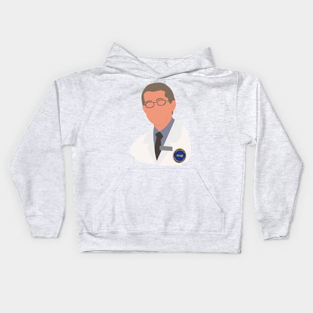 Dr. Fauci Portrait Kids Hoodie by GrellenDraws